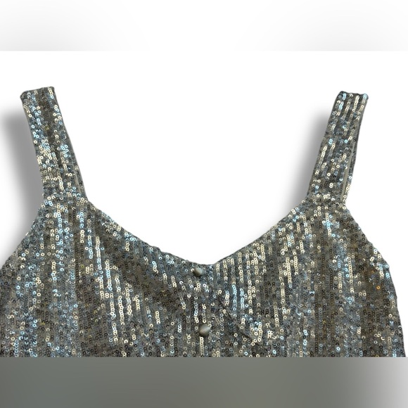 Zara NWT Gold Sequin Sparkle Sequin Midi Dress with Slit size S - Picture 7 of 11